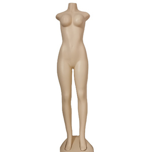 Plastic Full Body Mannequin Dummy Female Headless Long Legs PE Plastic Base Mannequin