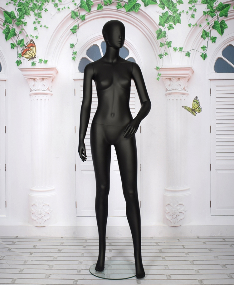 High End Full Body Dummy Black Sexy Lifelike Female Posing Black Mannequin