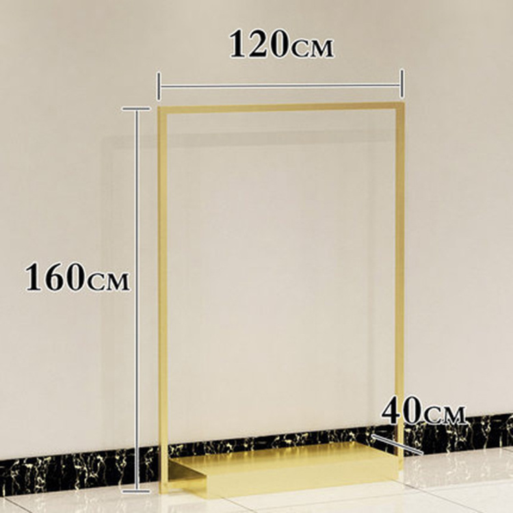 Adjustable Disassemble Product Shop Clothes Gold Clothing Rack Display For Showrooms