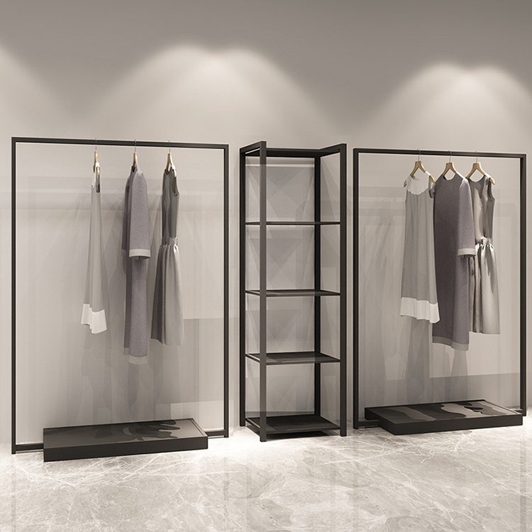 Hot Sale Stainless Steel Commercial Display Clothes Hanging Metal Stand Garment Racks For Sale