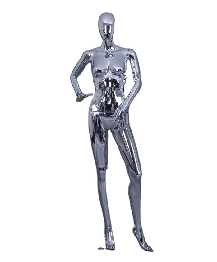 New Hot Sale Woman Electroplating Full Body Gold Elegant Plastic Mannequin Female Dummy