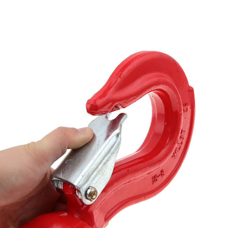 8 Ton Red Forged Swivel Lifting Hook with Latch Swivel Eye Hook with Latch