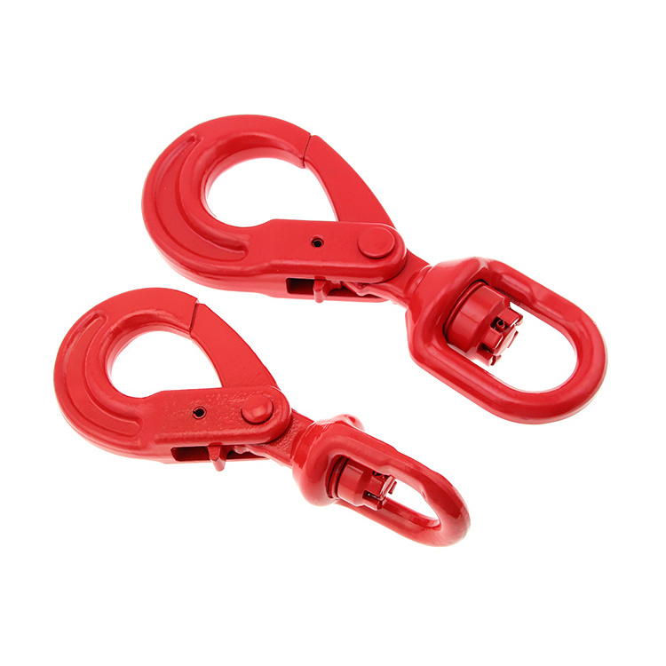 3.15 Ton G80 Swivel Self Locking Safety Hook Swivel Self Locking Hook for Lifting