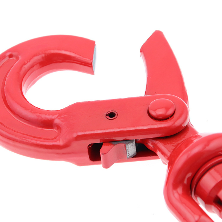 3.15 Ton G80 Swivel Self Locking Safety Hook Swivel Self Locking Hook for Lifting