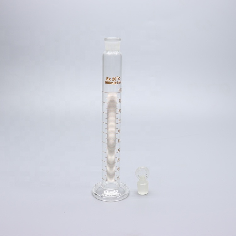 5ml~2000ml Lab Glassware Boro3.3 Glass Thick-walled Measuring Graduated Cylinder With Glass Stopper