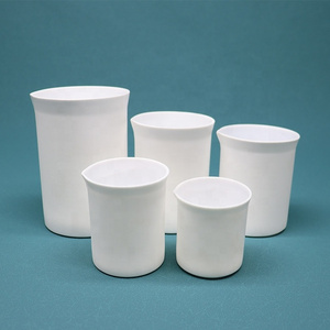 30ml- 10000ml Professional Chemical lab chemical White PTFE Beaker Manufacturer with Lid or Handle