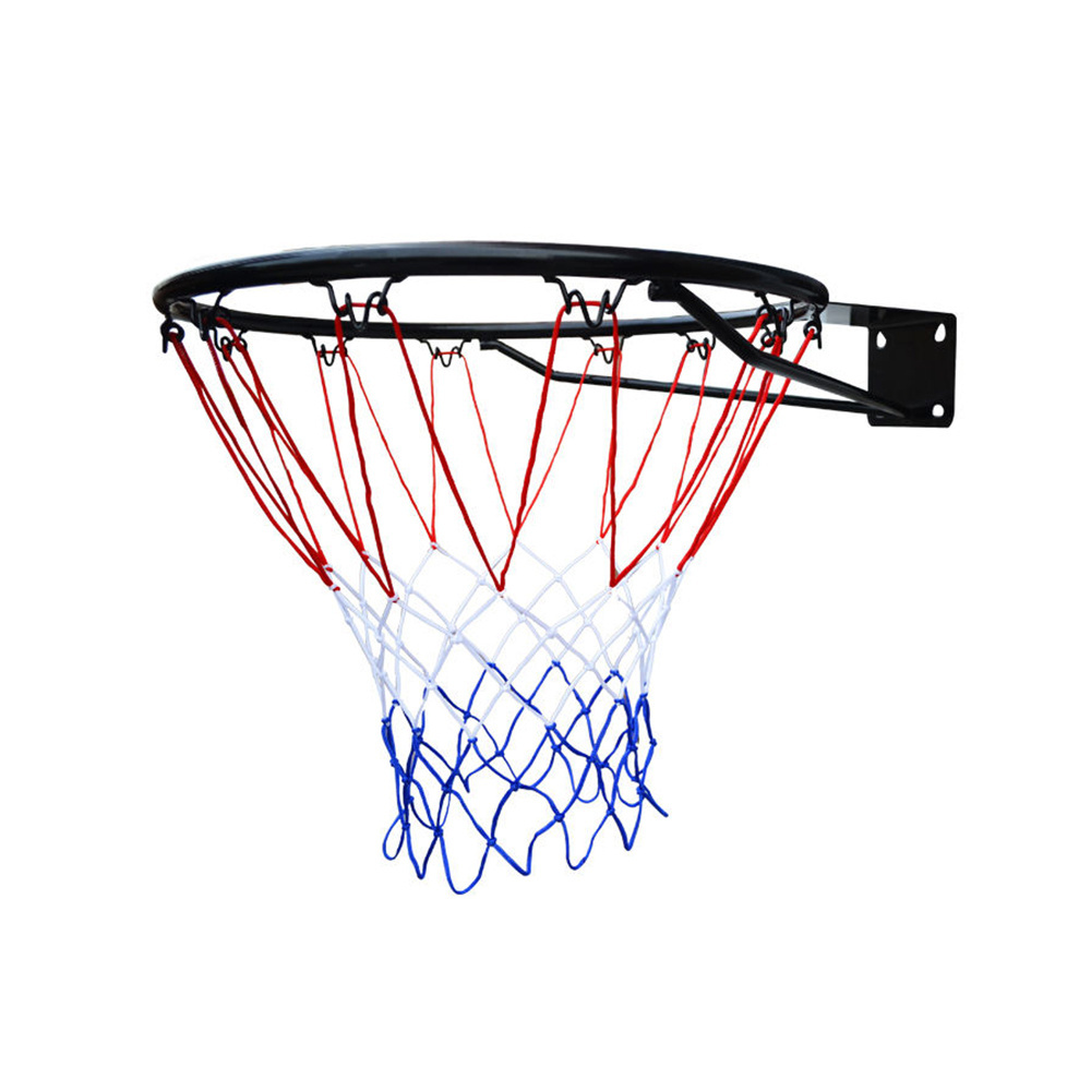 outdoor net 12 holes nylon materia loops standard portable adjustable height hand-pull basketball steel chain nets for sale