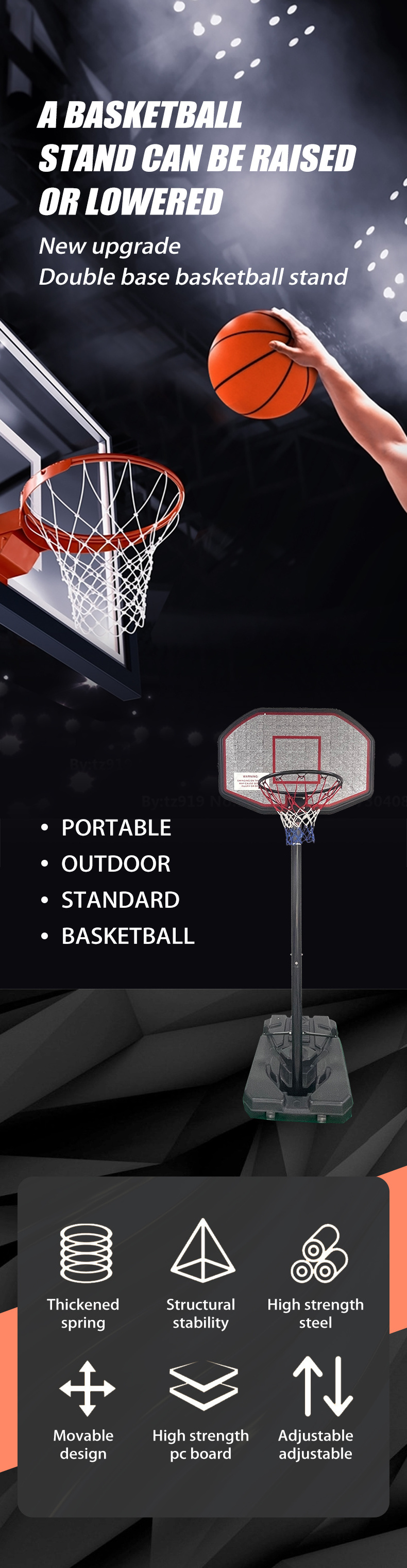 basketball training equipment Hoop Outdoor, Basketball Stand with Wheels and Backboard for Kids Youth & Adult