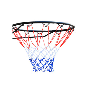 outdoor net 12 holes nylon materia loops standard portable adjustable height hand-pull basketball steel chain nets for sale