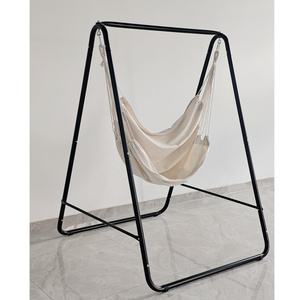 Hammock Chair Suspended Upholstered Indoor Swing with Stand