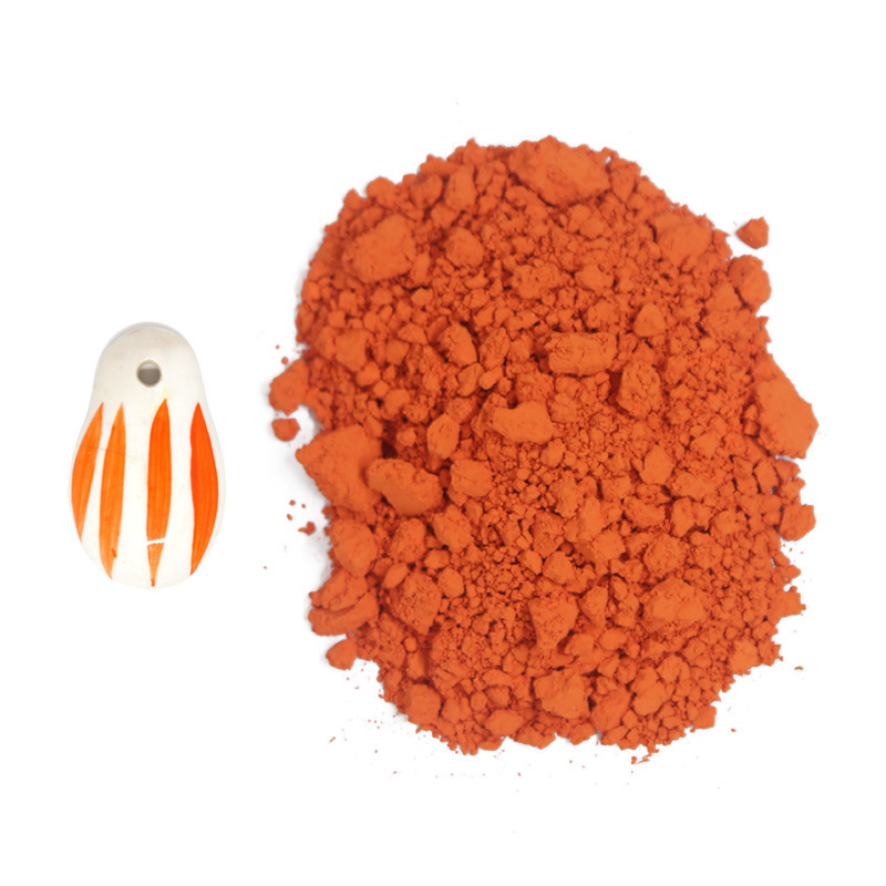 Red Orange Wrapping  HC038 Glaze Hand Color Paper Printing Medium Temperature Pigment powder