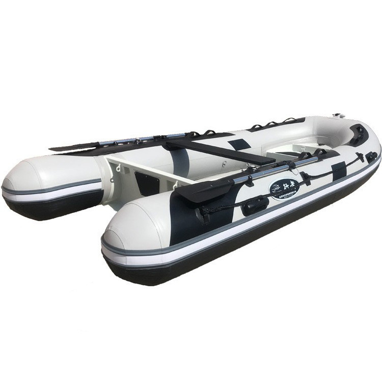 China Factory Semi Rigid 12ft 360 Patrol RHIB Yacht Tender Orca Hypalon Folding Inflatable Aluminium Rib Boat Outboard