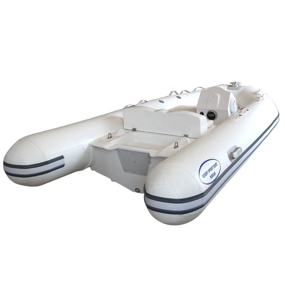 Mini RIB boat rigid fiberglass hull inflatable boat RIB-360 PVC pontoon boat