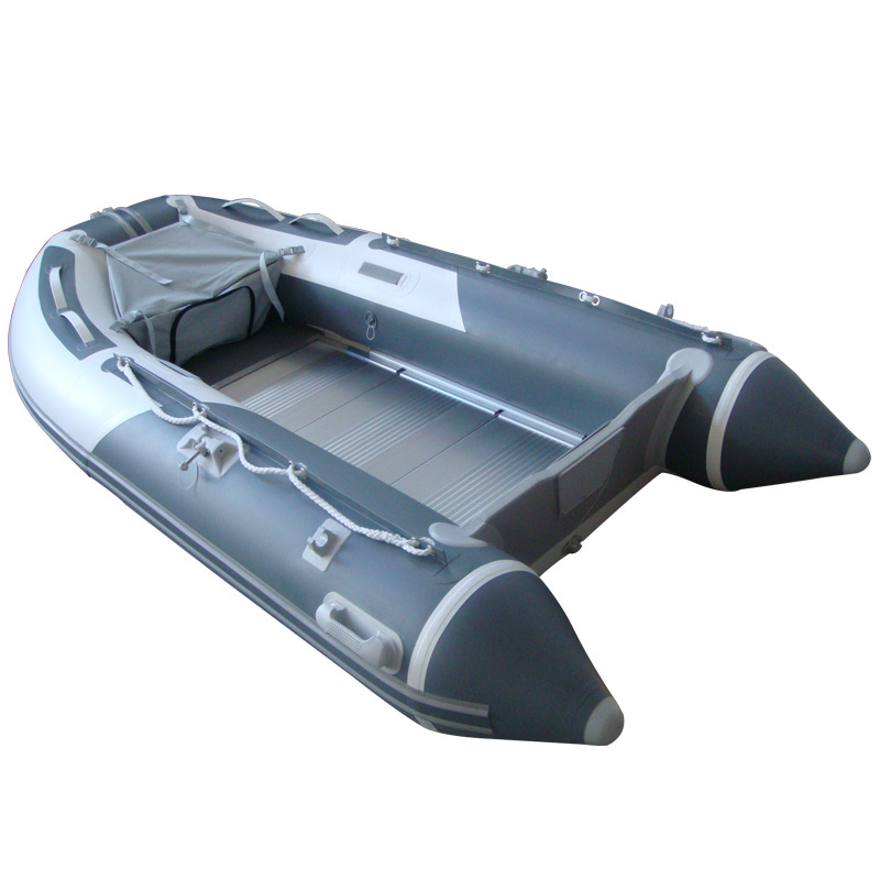 2024 China Factory 1.2mm PVC Hypalon 2 3 4 5 6 Person Aluminum Floor Speed Rowing Folding Boats Rigid Inflatable Rescue Boat