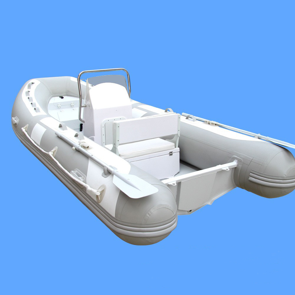 12ft Customize Yacht Tender Hypalon PVC Tube Semi-rigid Outboard Boats 380 Deep V Rigid Inflatable Aluminum Hull Rib Boat