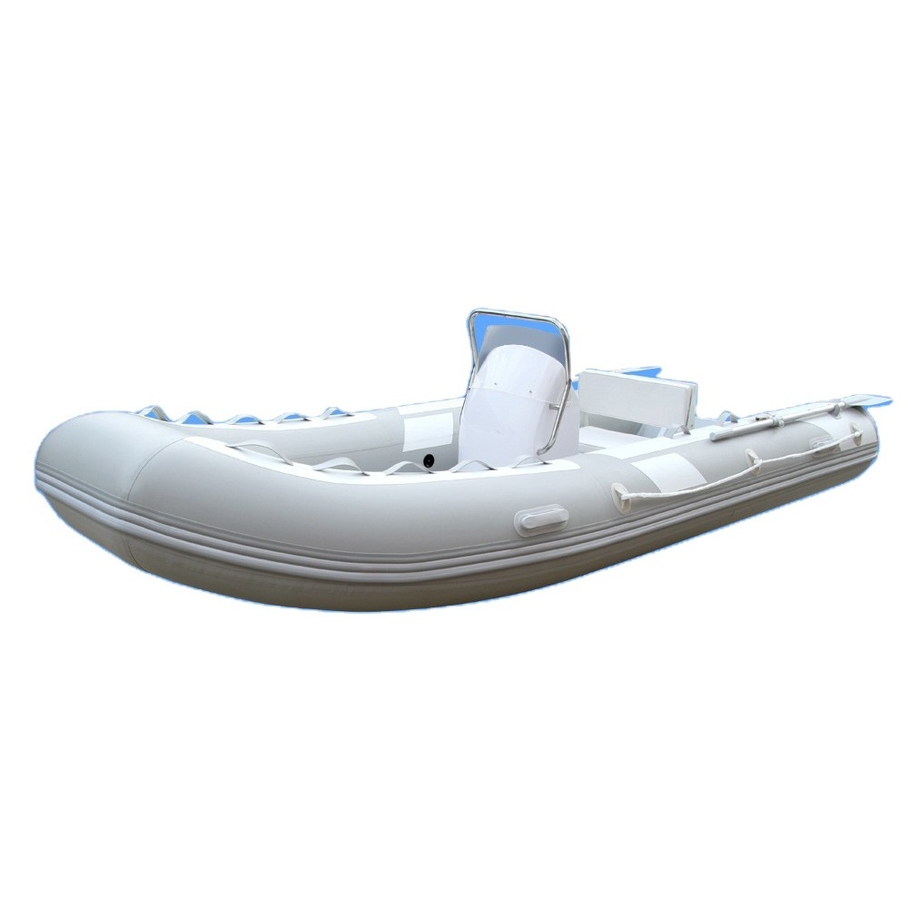 12ft Customize Yacht Tender Hypalon PVC Tube Semi-rigid Outboard Boats 380 Deep V Rigid Inflatable Aluminum Hull Rib Boat