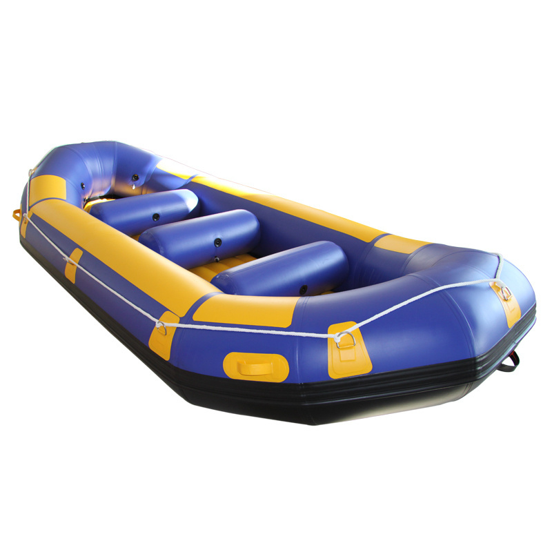 2024 China Factory 15ft  Hypalon Inflatable Floating White Water Rafts Whitewater Self-bailing River Rafting Boat for Adults