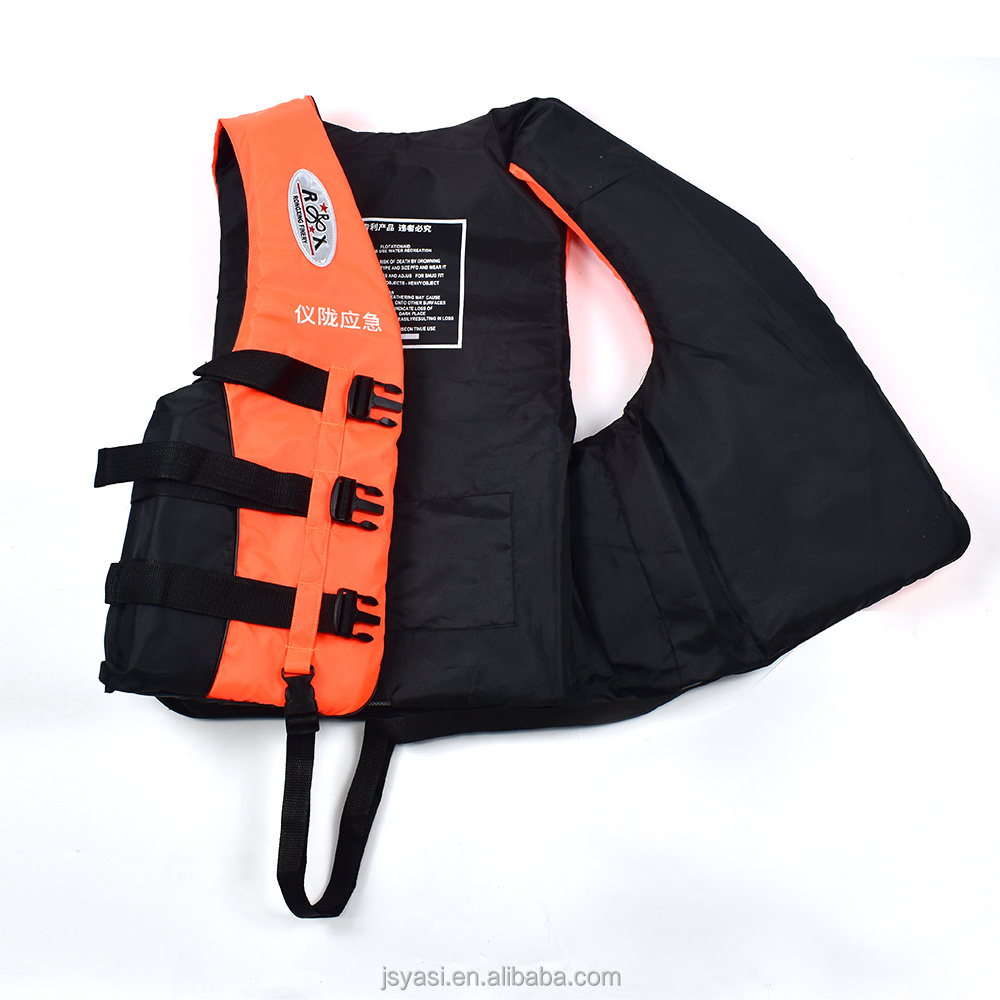 2024 Most Popular Orange Oxford Fabric Firefighter Equipment Life Jacket For Adults