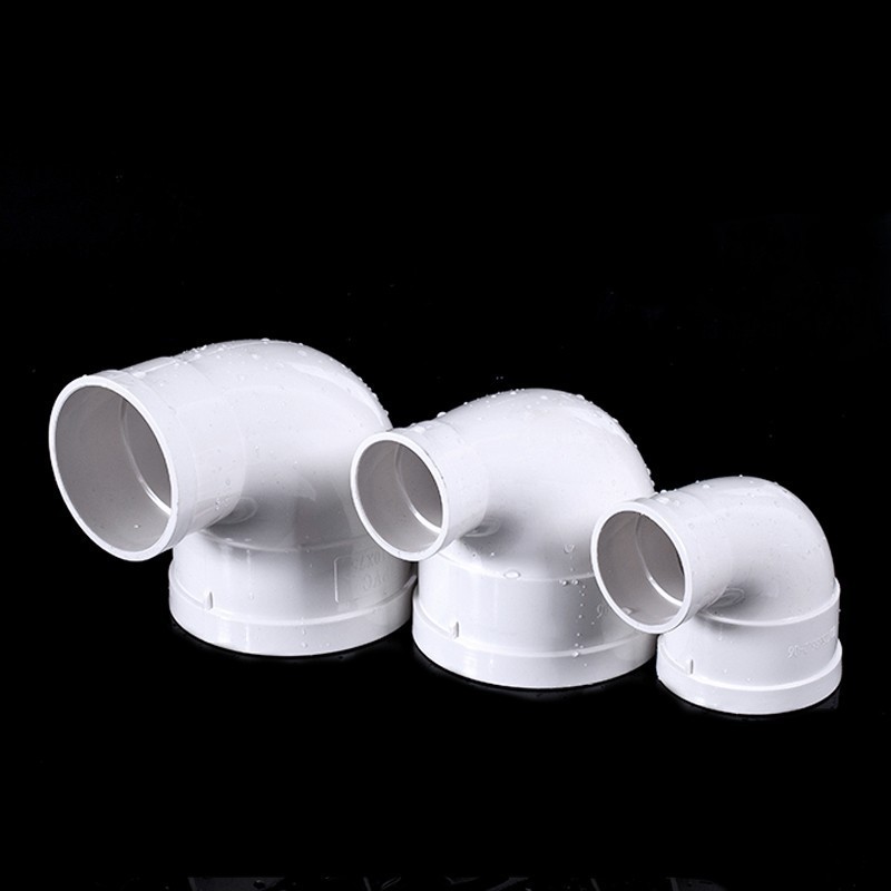 Chinese factory manufacturer wholesale  PVC drain reducing elbow 90 degree angle drain pvc pipes fittings for plumbing