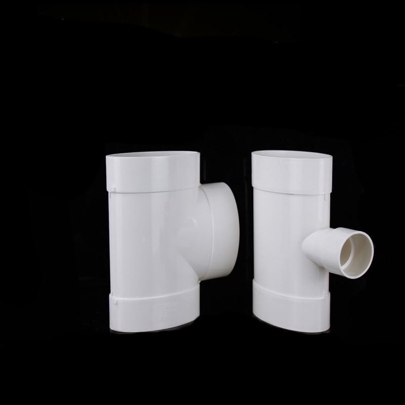 Factory direct 110 PVC oblate pipe fittings /direct tee / elbow /pipe joint for drainage