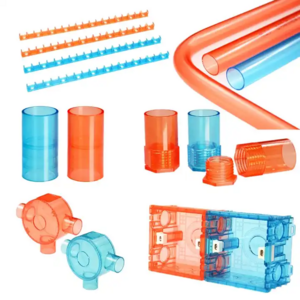 Red blue 16mm 20mm clear pvc pipe fittings transparent switch branch junction box 3 4 ways electrical plastic coupling