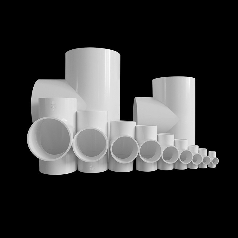 types pvc fittings tee joint water supply pipe