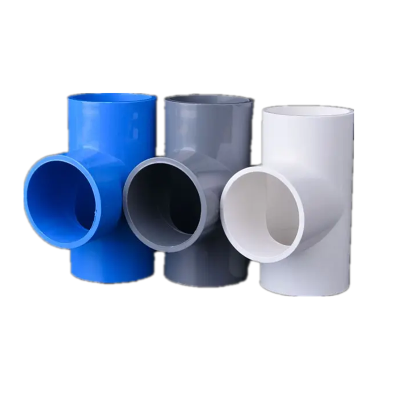 types pvc fittings tee joint water supply pipe