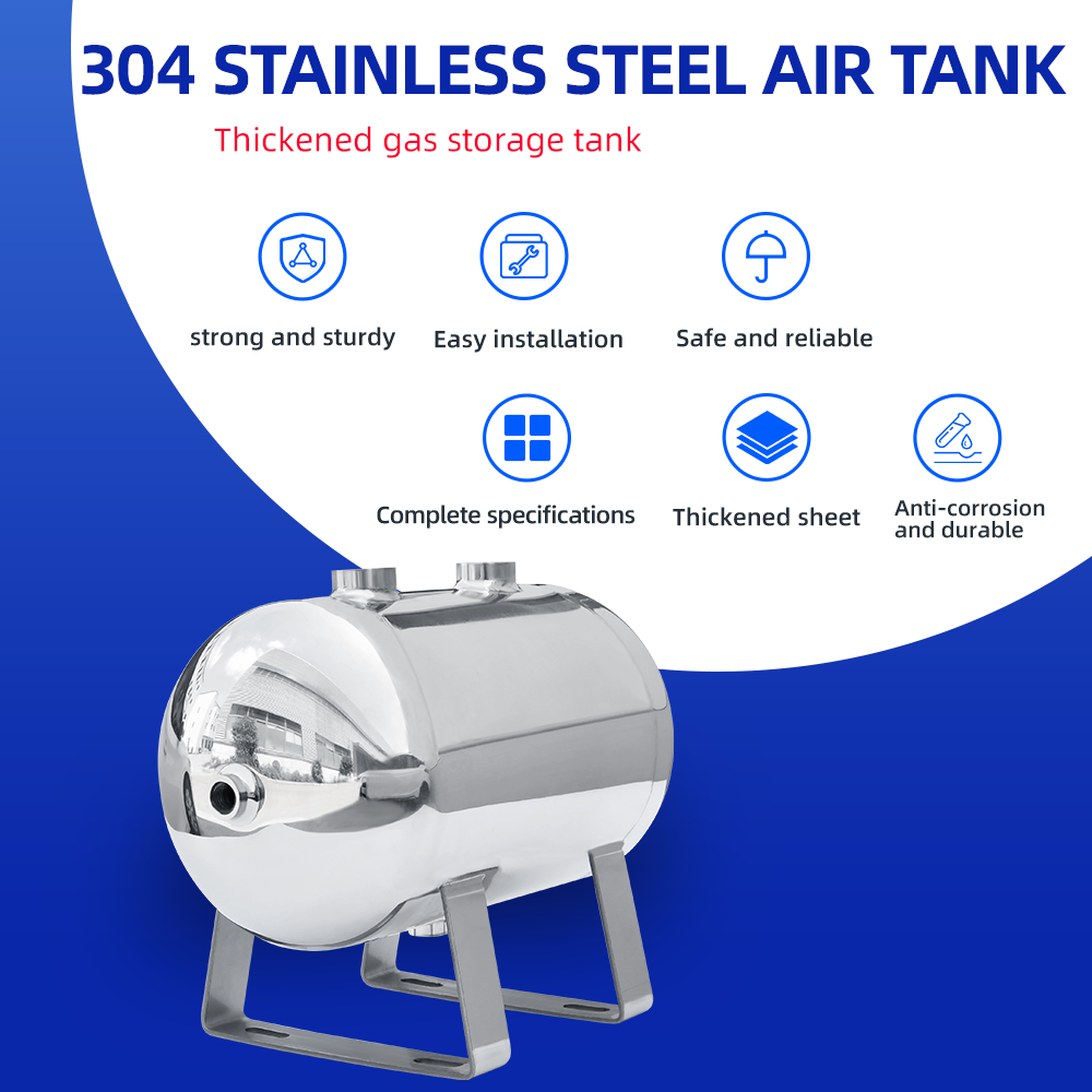 Horizontal Water Tank Customized Stainless Steel Small Air Reservoir Tank For Hairdressing Instrument