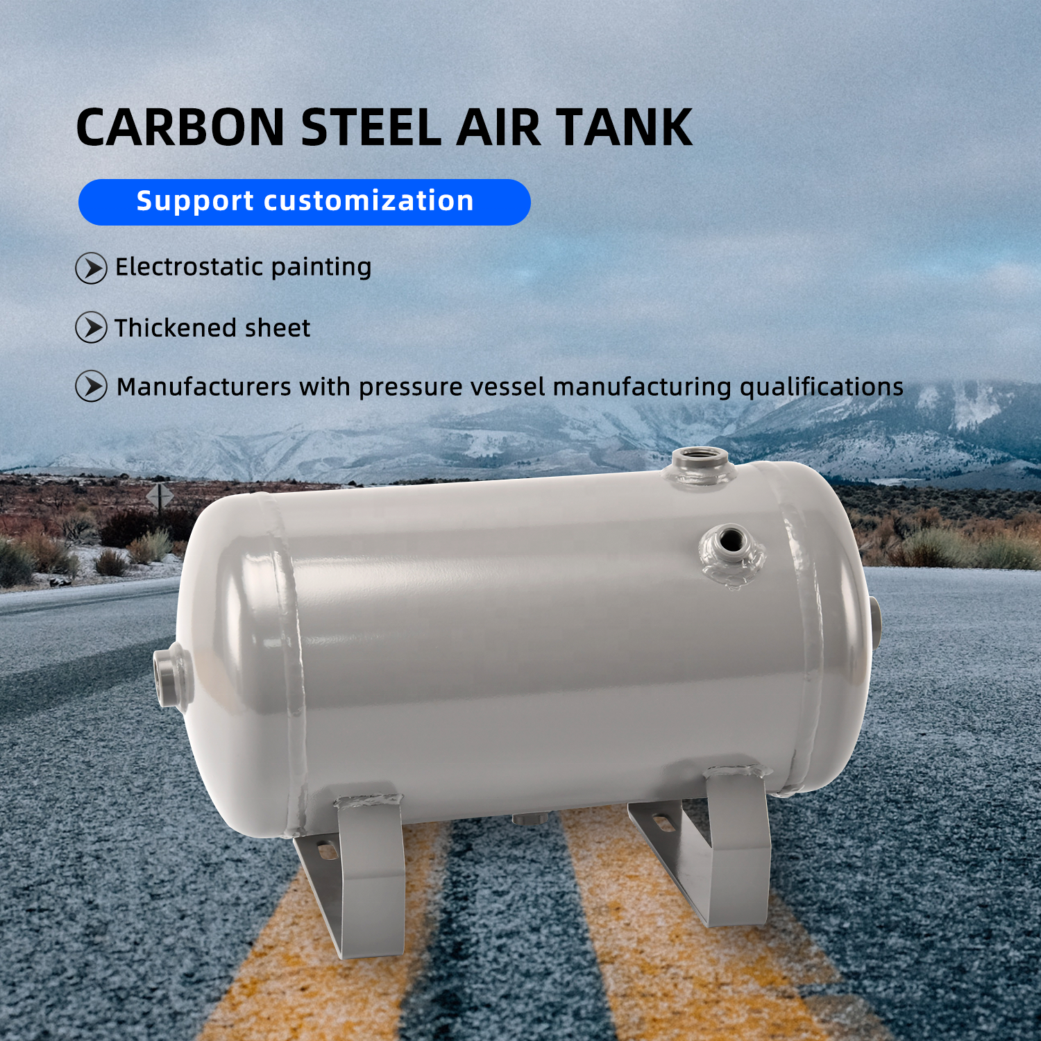 7L 12Bar Customizable Portable small high pressure air storage receiver compressed air tank