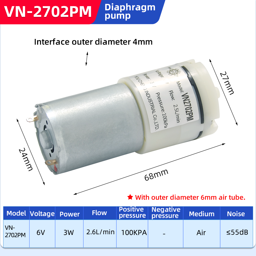 Small negative pressure suction pump Diaphragm water pump for automatic hand sanitizer machine