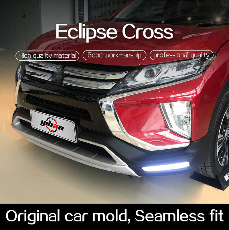 Running Board Carbon Fiber Lip Spoiler Front Bumper Chrome Stripe Lower Fit For Mitsubishi Eclipse Cross