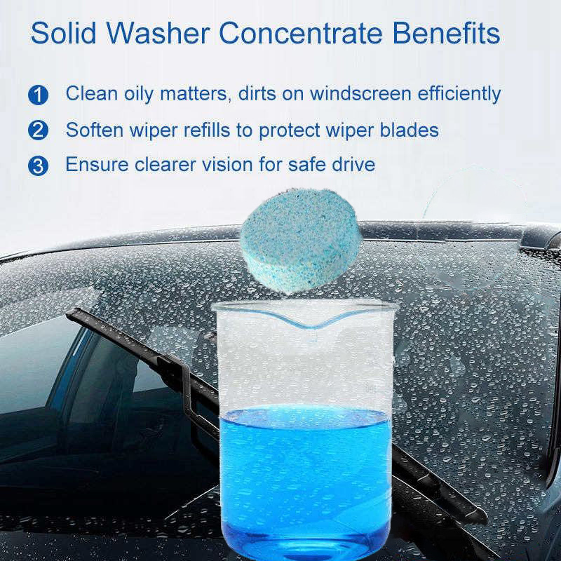 Factory Wholesale Car Window Glass Solid Windshield Washer Wipers Fluid Concentrated Cleaner Effervescent Tablets