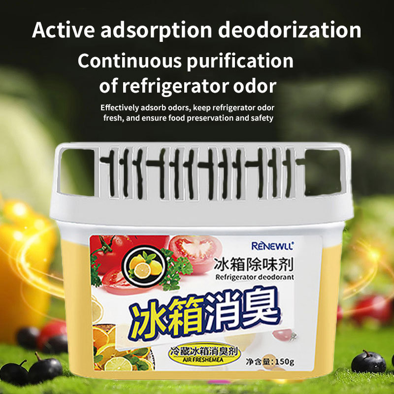 Effective Gel-Shaped Carbon Deodorizer Air Purifying Refrigerator Odor Eliminator for Frigde Freezer Box Odors Remover