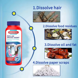 Kitchen Bathroom Cleaner Toilet Cleaning Sink Drain Pipe Dissolving Sewer Kitchen Toilet Hair Deodorizer