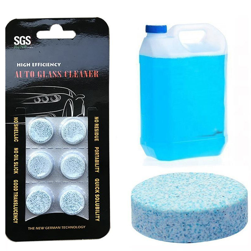 1pc = 4LCar Windscreen Cleaner Tablets Car Glass Cleaner Solid Effervescent Tablet Car Windshield Cleaner(1pc=1 Tablet)