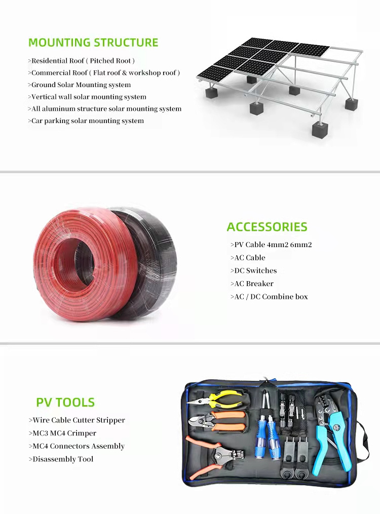 5Kw 10Kw 15Kw 30Kw Solar System Battri Hybrid Recycling System Solar Kit 5Kw 10Kw 12Kw 15Kw 18Kw 20Kw 25Kw 30Kw Rm