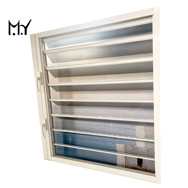 Aluminum alloy glass shutters YM70W air ventilation window dual handle