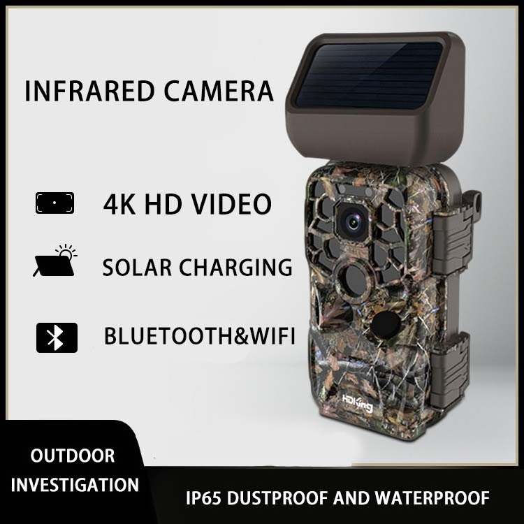 24Mp 4K 1080P Wifi Night Vision Infrared Hunting Thermo Vision Camera Hunting Cameras With Long Standby Solar Panel