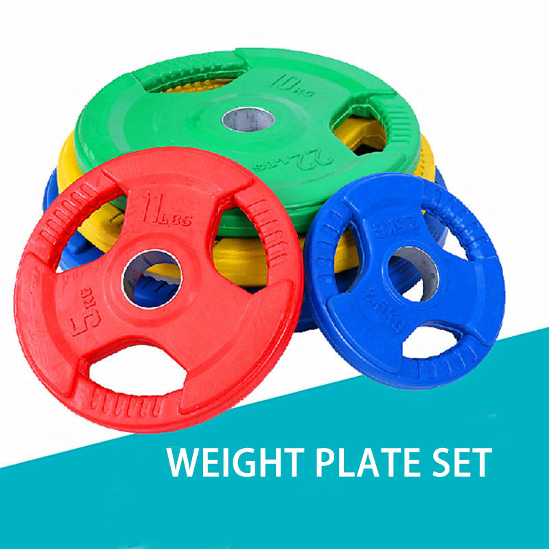 Factory Direct Buy 2.5kg-25kg Gym Cast Iron Plate Plates Barbell Disc Rubber Bumper Weight Plates