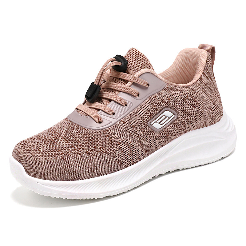 G-8090 Men's Comfortable Running Walking Shoes Breathable Mesh Fly Knitting Sports Style Lighted Platform Casual Stock