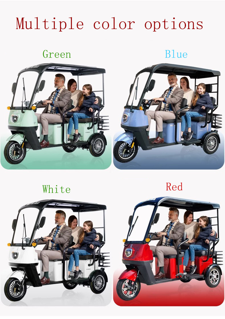 H30 Cargo Tricycle Electric Tricycle for Sale Adult Passenger Car 3 Wheel Foldable Charge Power Mobility Scooter Three Wheel 12V