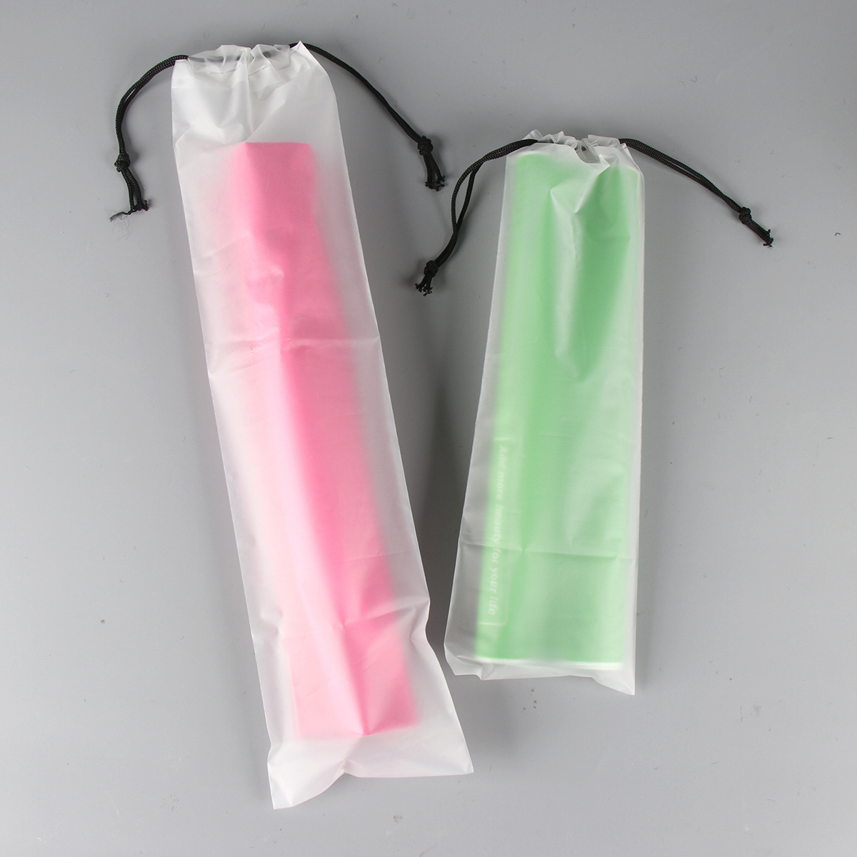 Printed Logo Home Hotel Plastic PE Umbrella Long Drawstring Packaging Bag