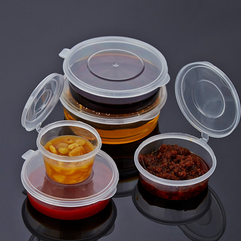 Disposable Dipping Soy Condiment Sweet Chili Take Out Salad Dressing Condiment Food Sauce Tasting Cup Bowl Packaging Containers