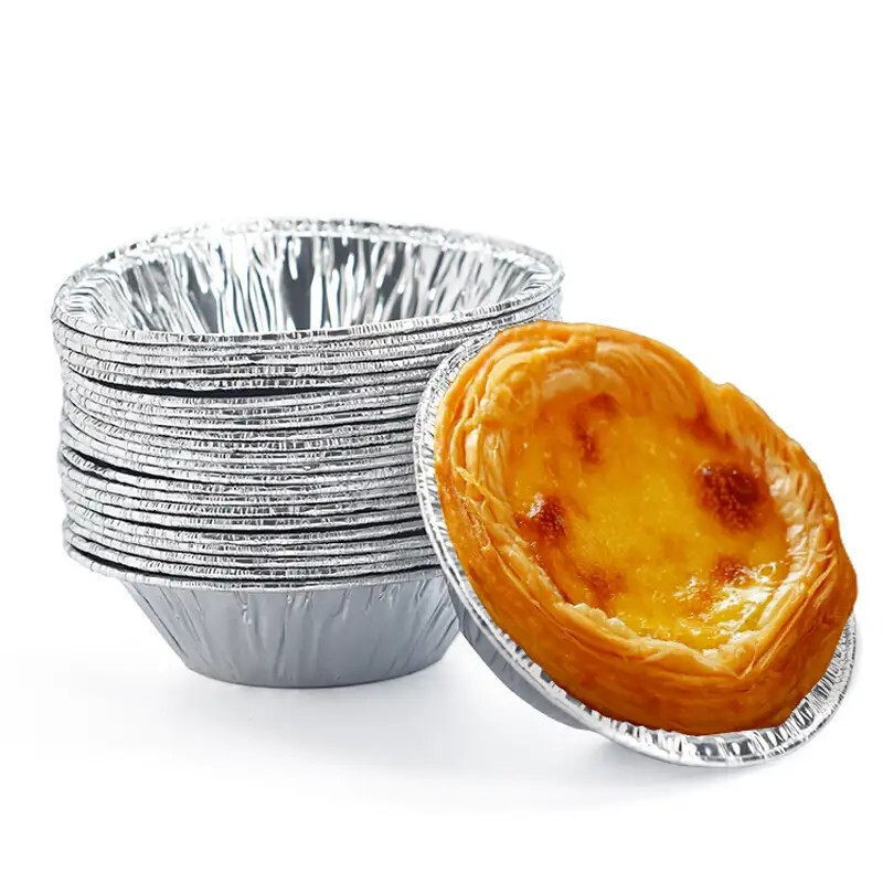 Recyclable Aluminum Foil Round Hotel Party Bakery Baking Cake Sauce Fruit Cup Pizza Pie Pan Soup Small Container