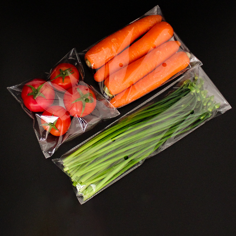 Microperforated OPP Bag Logo Customizable Micro Perforated Plastic Bags For Vegetables