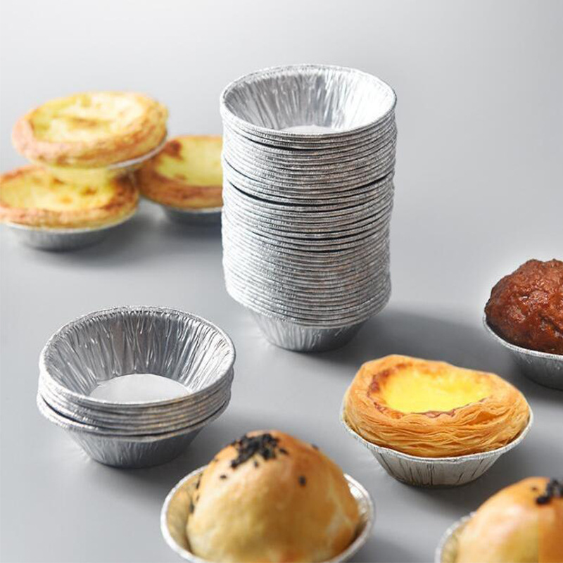 Recyclable Aluminum Foil Round Hotel Party Bakery Baking Cake Sauce Fruit Cup Pizza Pie Pan Soup Small Container