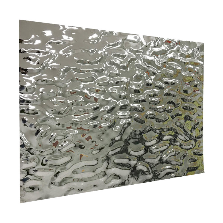 Wall Panel Water Ripple Finish Decorative Sheet 304 Hammered Stainless Steel Sheet