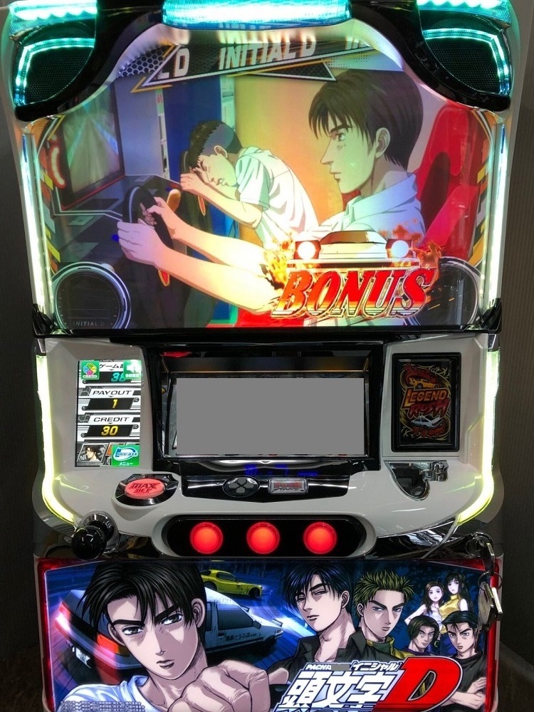 INITIAL D Anime Japan Pachi Coin Tokens Game Machine Used