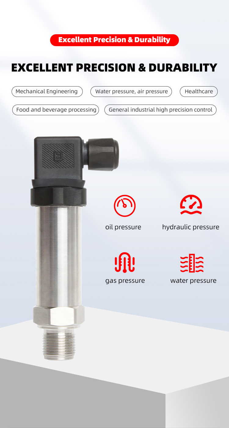 Explosion-proof Flush Diaphragm Pressure Transmitter Sensor 0-5V 0-10V 4-20mA Universal Industrial Pressure Transducer