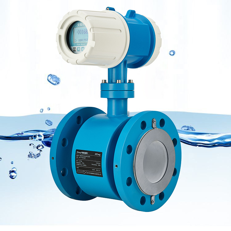 Stainless steel electronic flow transmitter 4-20ma Slurry Magnetic Flowmeter 2